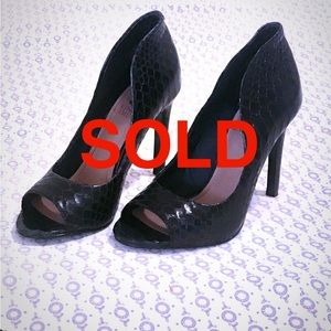 Vince Camuto Leather Peeptoe Heels